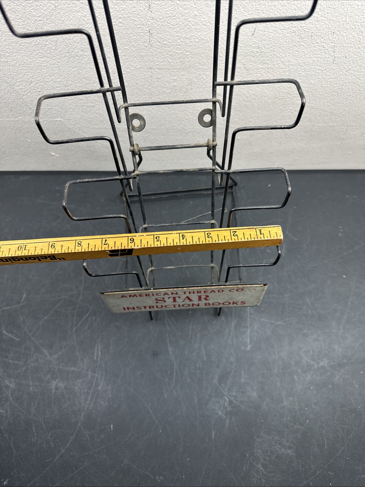 Vintage wire American Thread Co Star Instruction Books Display Rare 21”