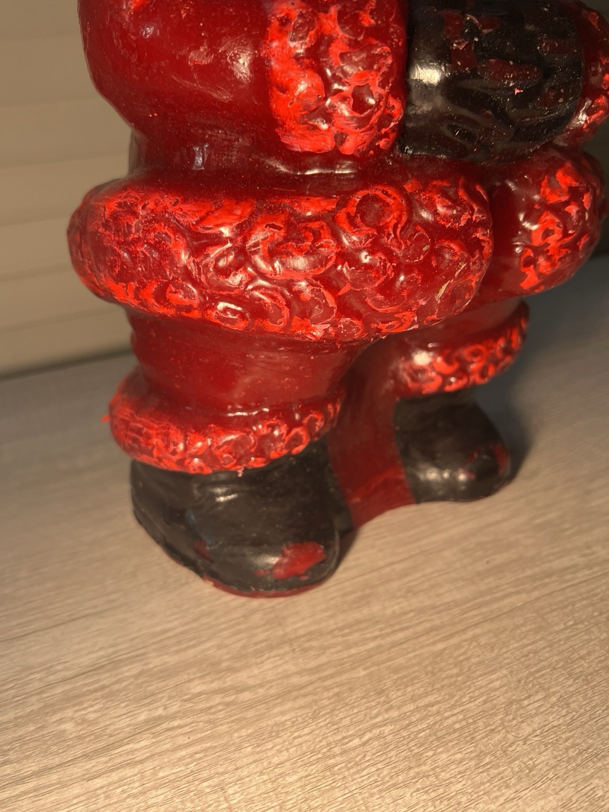 Rare MCM Tavern Candle Solid Wax SANTA Store Display 24” Vintage Christmas Grail