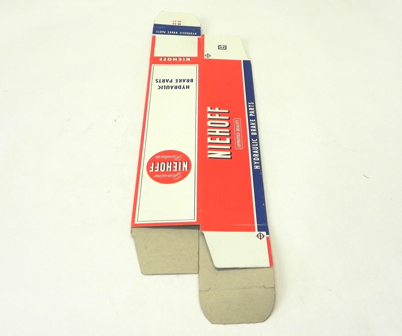 VINTAGE NIEHOFF HYDRAULIC BRAKE PARTS DISPLAY BOX *BOX ONLY* #BP-24 NEW UNUSED