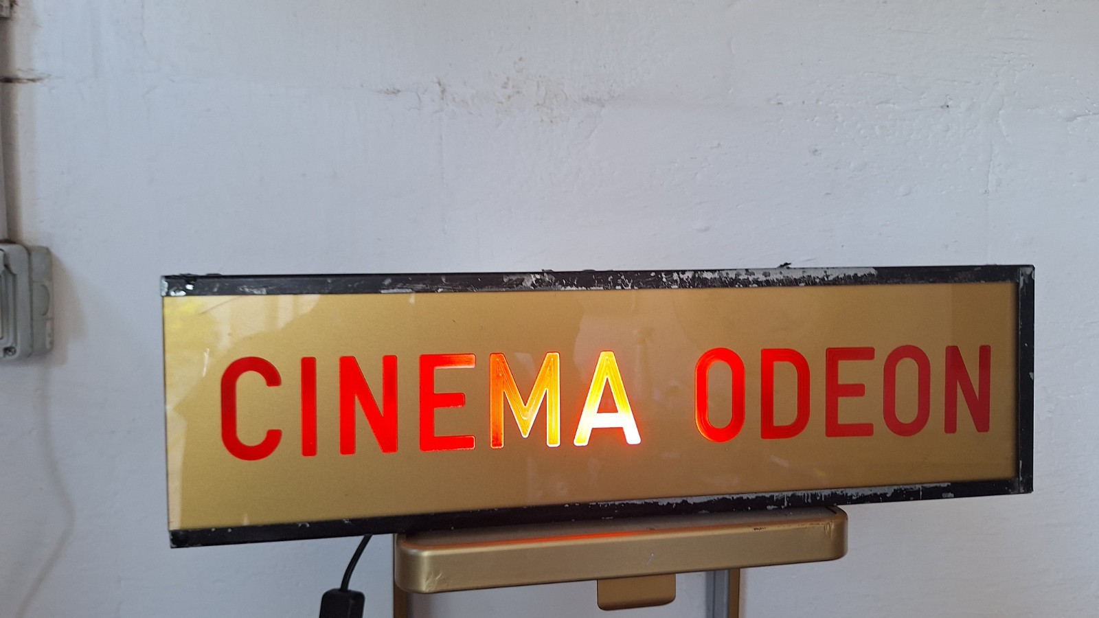 Original 1970s Cinema Odeon Light Sign
