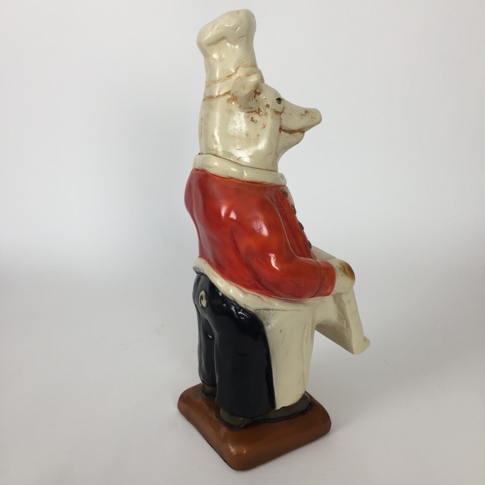 Vintage Advertising Baker Pig Figurine Statue Menu Recipe Message Board Ceramic