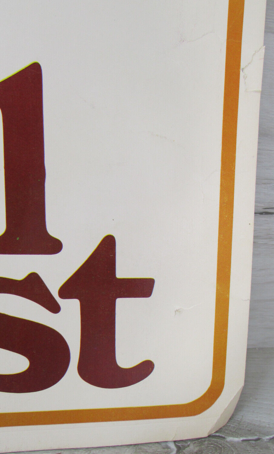 2 Vintage Grocery Store Fall Harvest Advertising Display Sale Sign Double Sided
