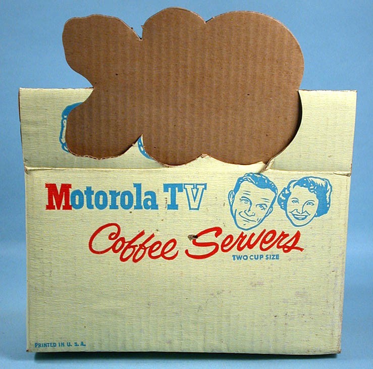 1950’s George Burns Gracie Allen Coffee Server Store Display Motorola TV Premium