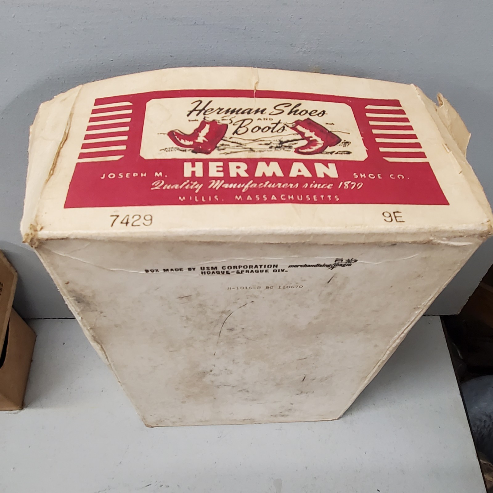 VTG Herman Shoes And Boots Bootmakers Since 1879 1970s 80’s? Empty Box Bottom