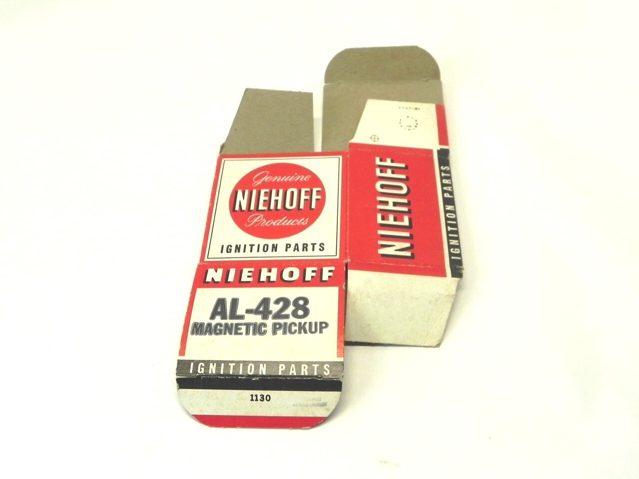 VINTAGE NIEHOFF IGNITION PARTS DISPLAY BOX *BOX ONLY #1130 3.50″x3.25″x2.75″ NEW