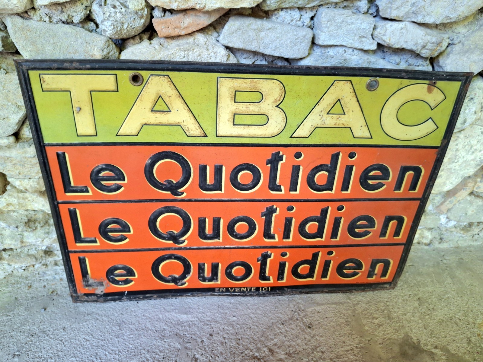 Tobac Le Quotidien – Advertising Canvas No Enameled Plaque – Tin Sign