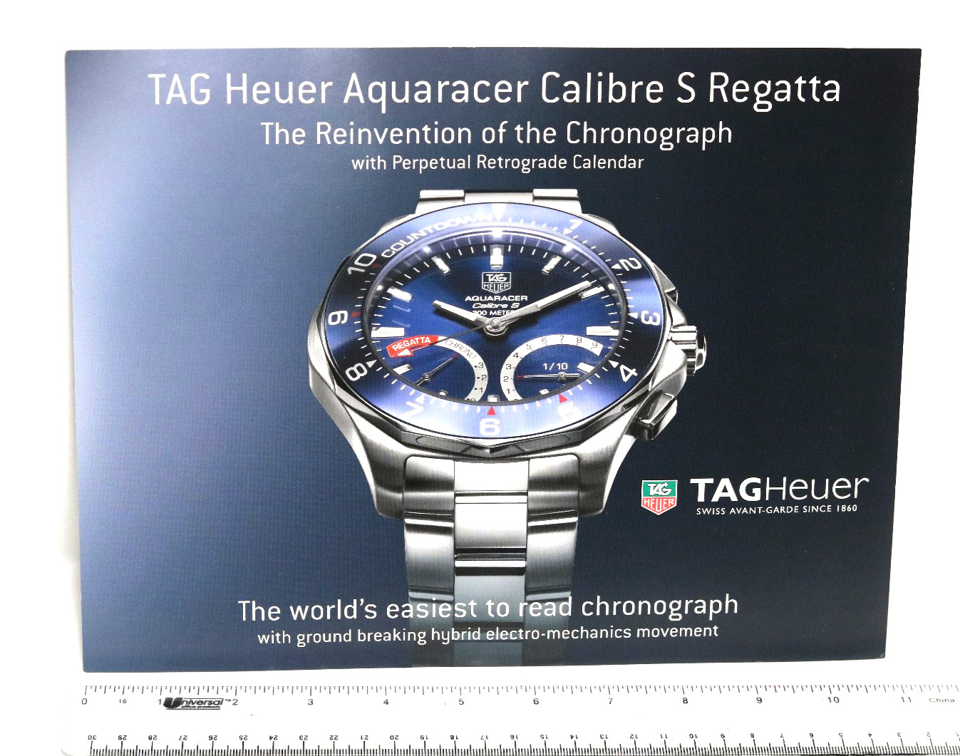 Vintage TAG Heuer Aquaracer Calibre S Regatta Dealer Technical Card – Large – NO