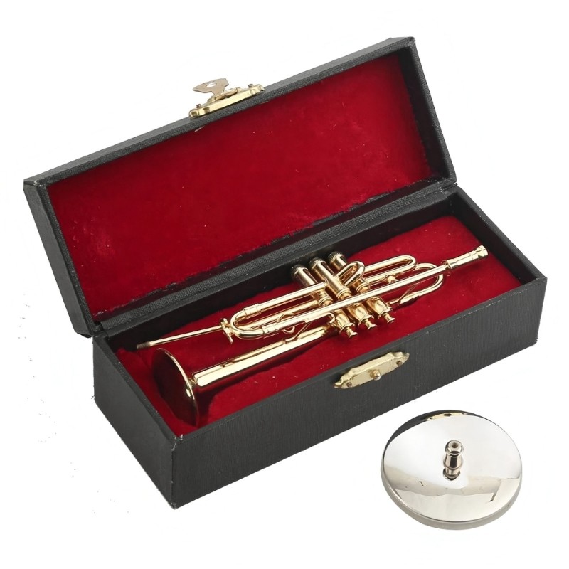 Miniature Musical Instrument Altos Saxophone Brass Gold Plated Display Ornaments