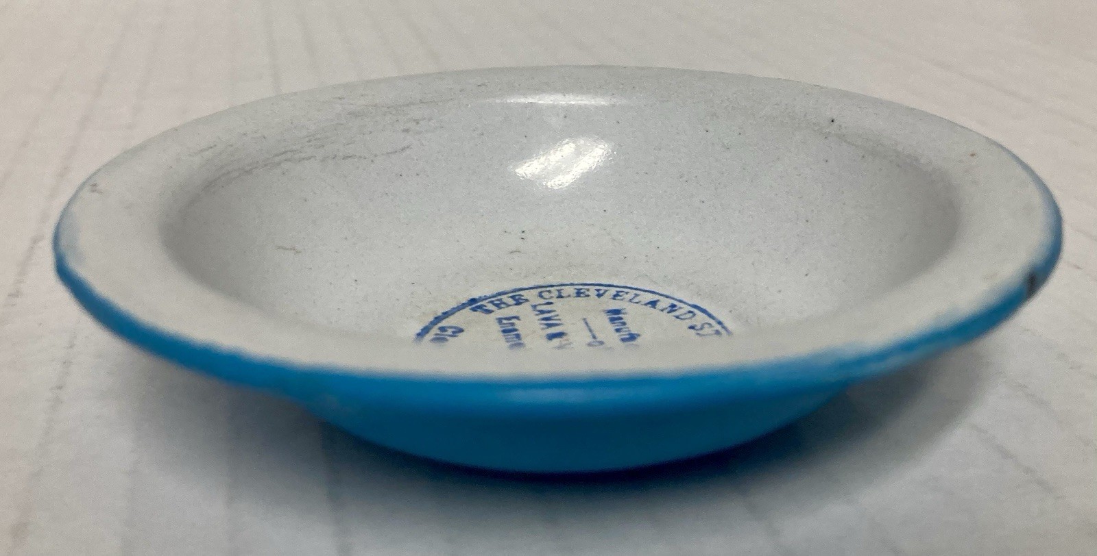 Antique SALESMAN SAMPLE Bowl-Manufacturers Of Lava & Volcanic Enameled Ware