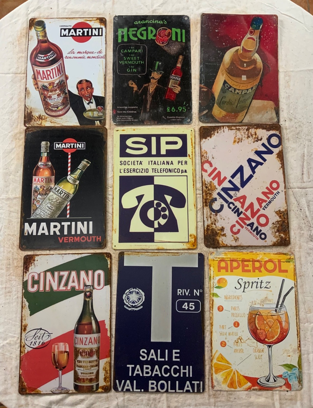 Metal plates No.9 plates, cm 20×30
