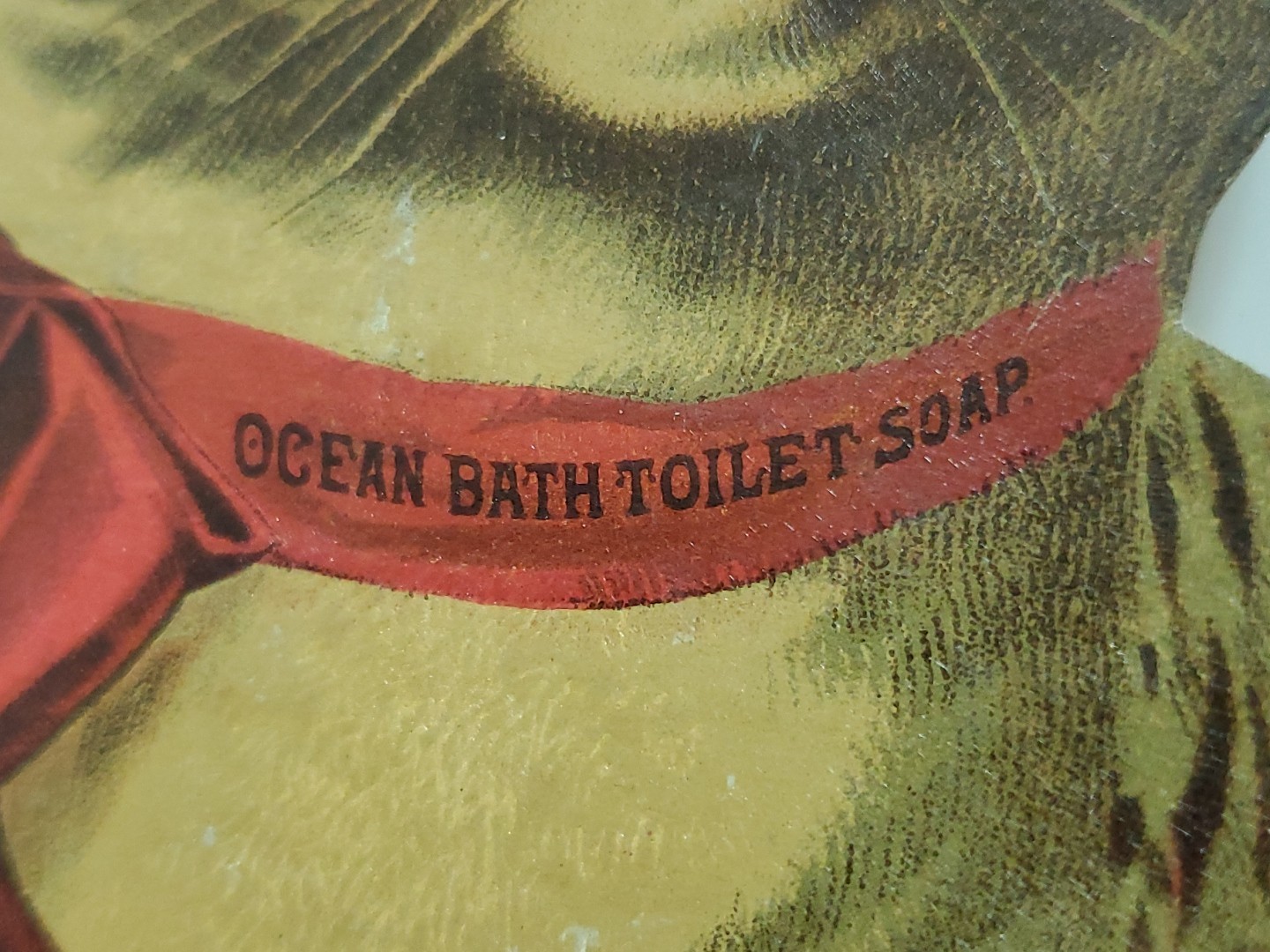 Ocean Bath Toilet Soap Die Cut Cat Store Display Poster J D Larkin Buffalo NY