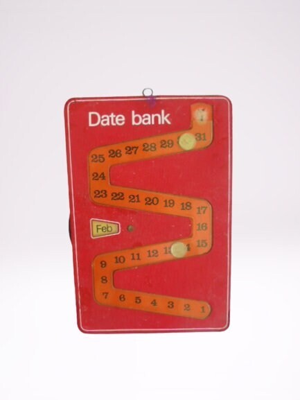 CALENDARIO PERPETUO South Africa perpetual CALENDAR by DATE BANK Original 1960s