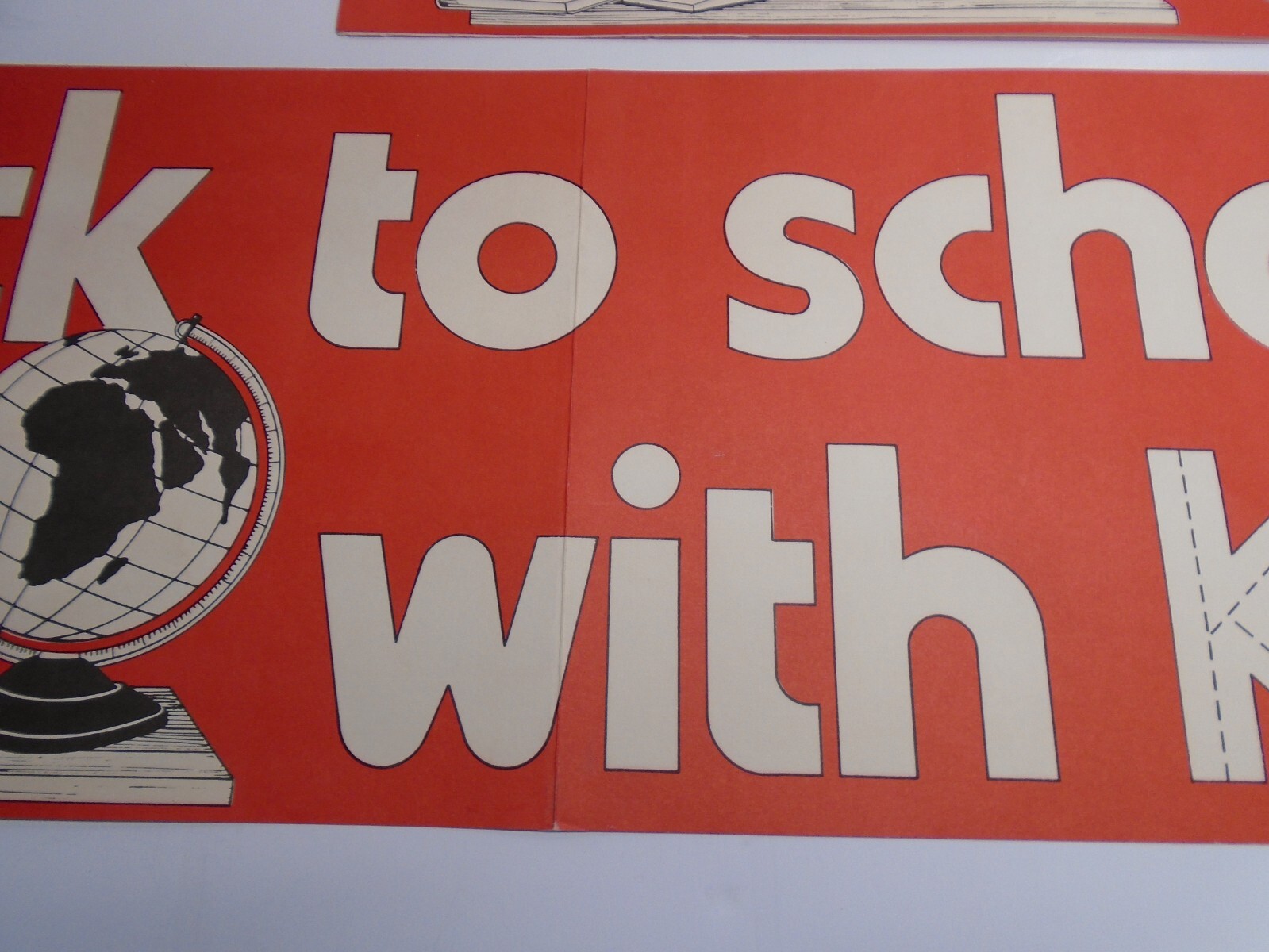 Vintage Lot of (4) KEY JEANS “BACK TO SCHOOL” PAPER STORE DISPLAY POSTERS-NOS