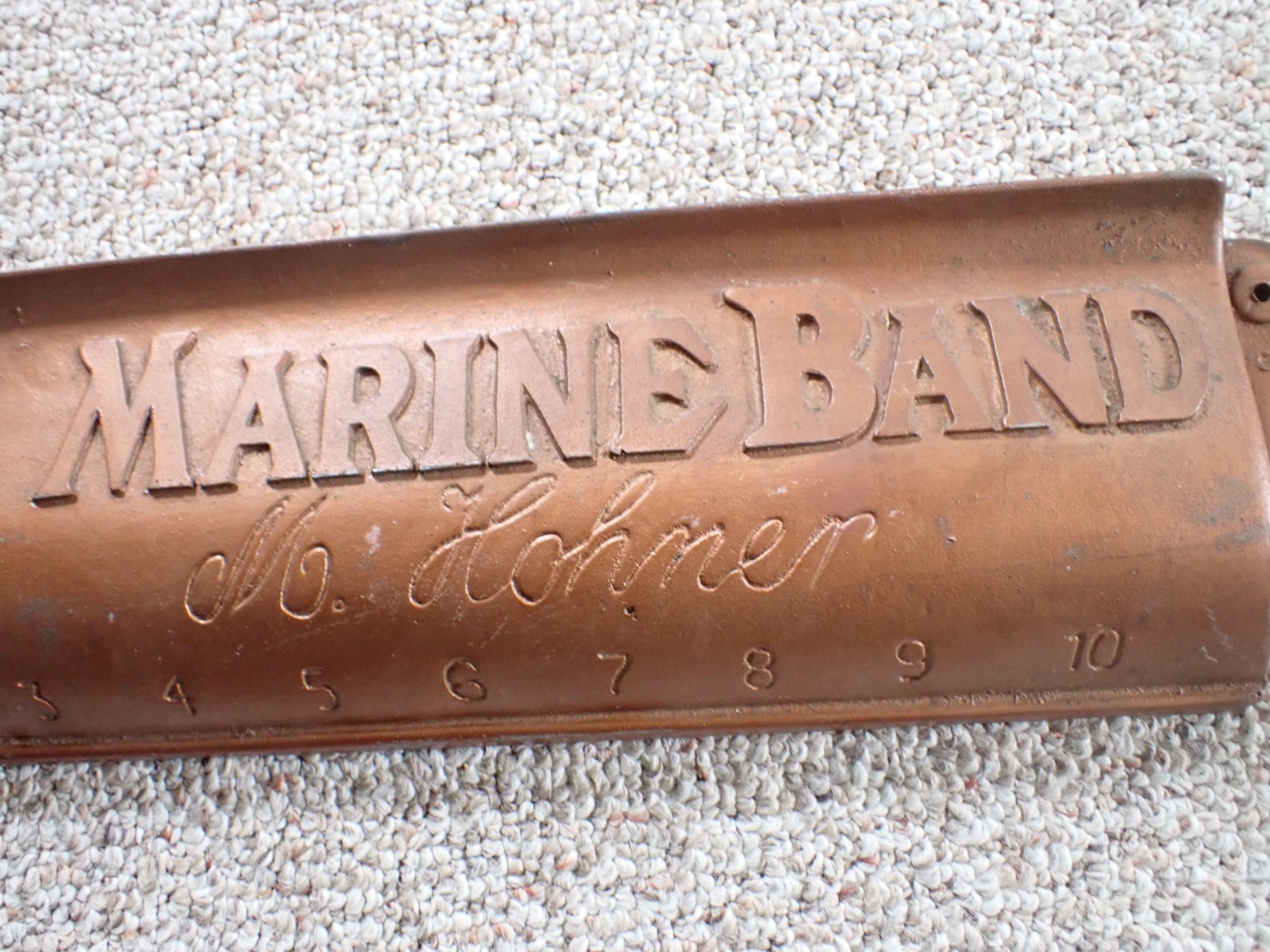 MARINE BAND M. HOHNER HARMONICA DISPLAY SIGN EARLY HARMONICA ADERTISEMENT SIGN