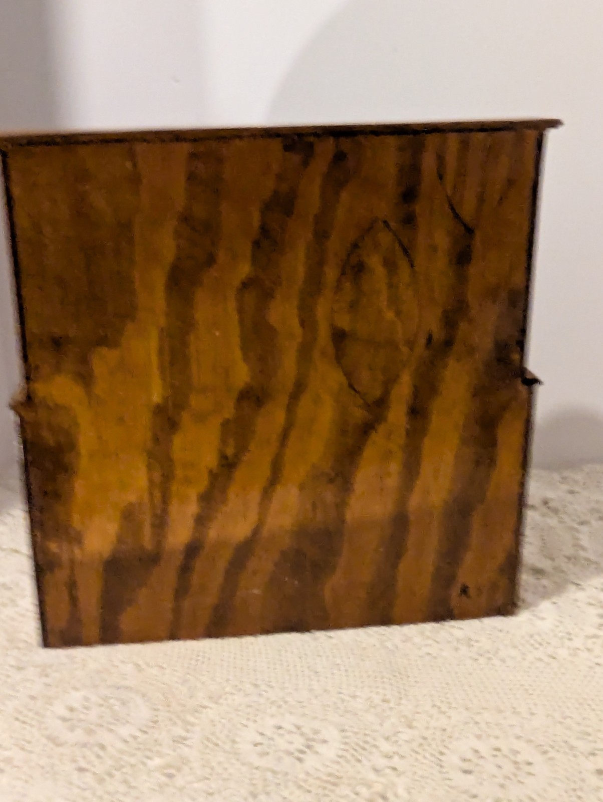 Rare Vintage Miniature Salesman Roll top Desk With Red Felt Lined Drawers