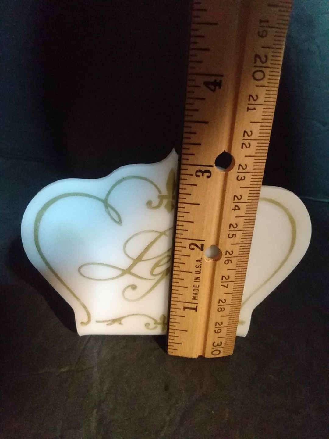 Authentic Lefton China Dealer Display Sign Plastic Stand 4″ Long 3″ Tall 1.25″ W