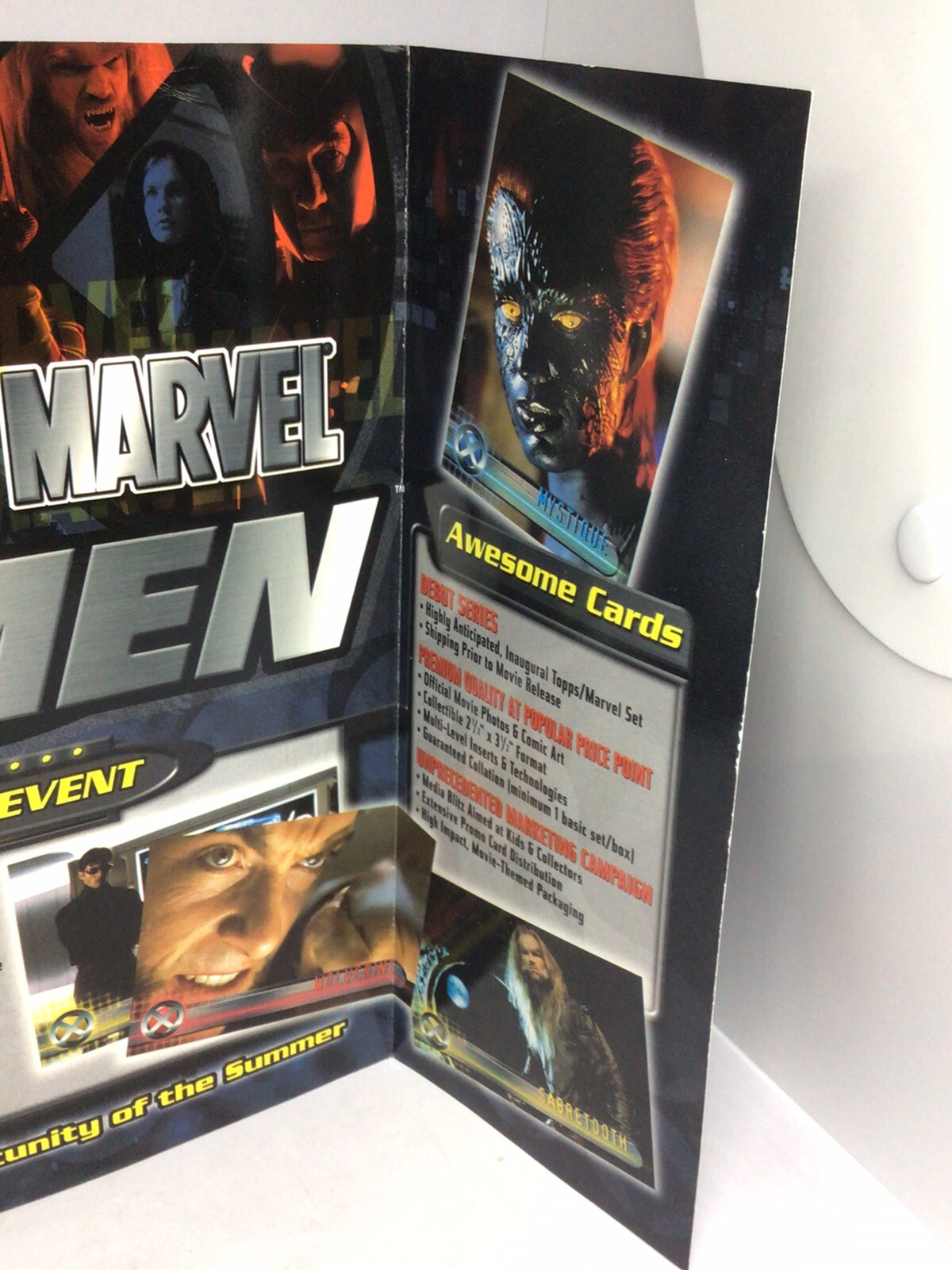 2000 Topps Trading Cards X-Men Advertising Sign RARE!!!