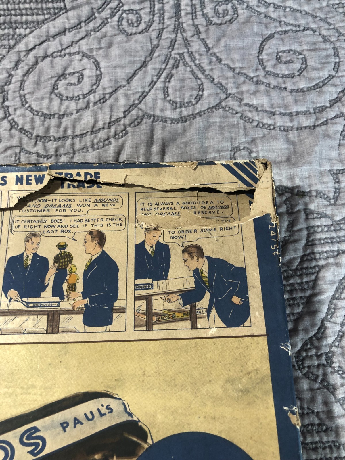 Rare Vintage/Antique Peter Paul’s Mounds Candy Store Display Advertising Box