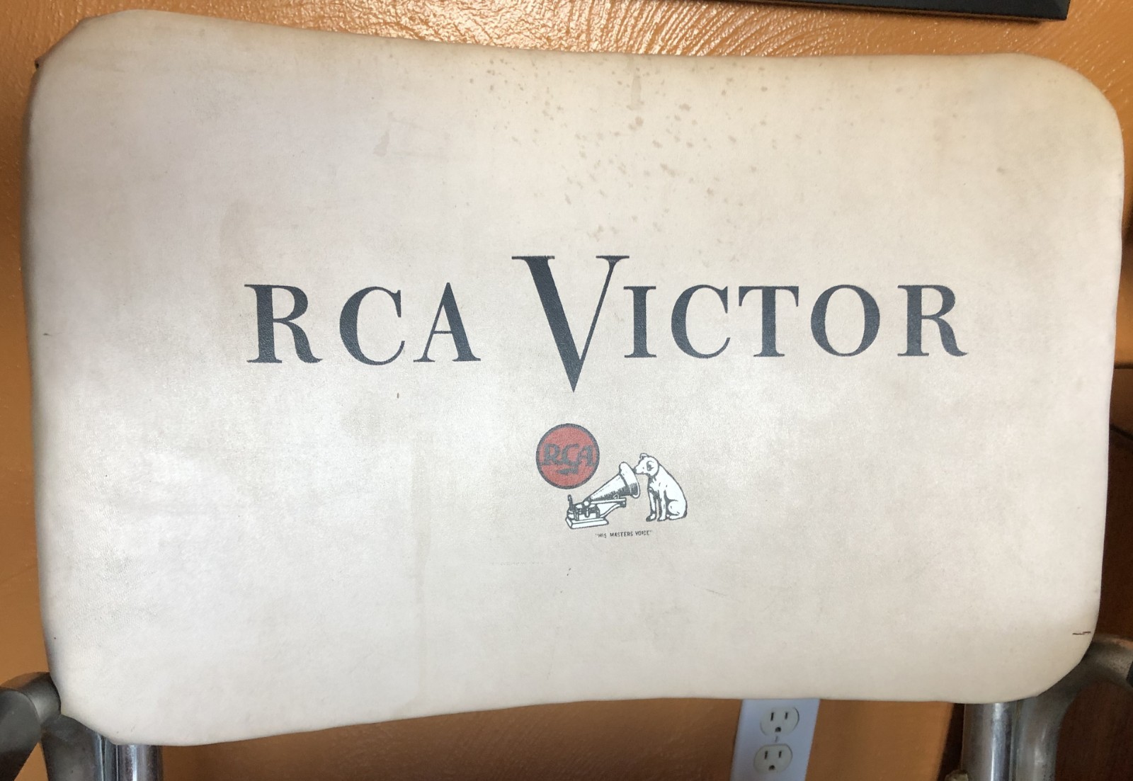RCA Victor Chrome Chair Advertising Nipper Vintage Chromcraft
