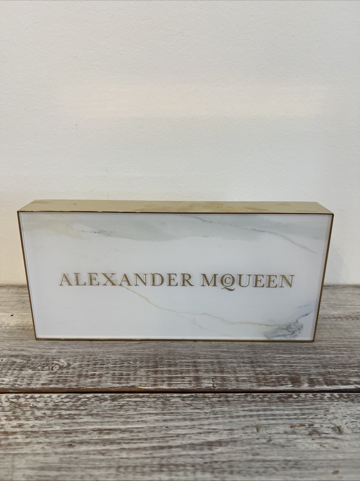NEW ALEXANDER MQUEEN SUNGLASSES AND EYEGLASSES LOGO DISPLAY, PLAQUE, SIGN Heavy!