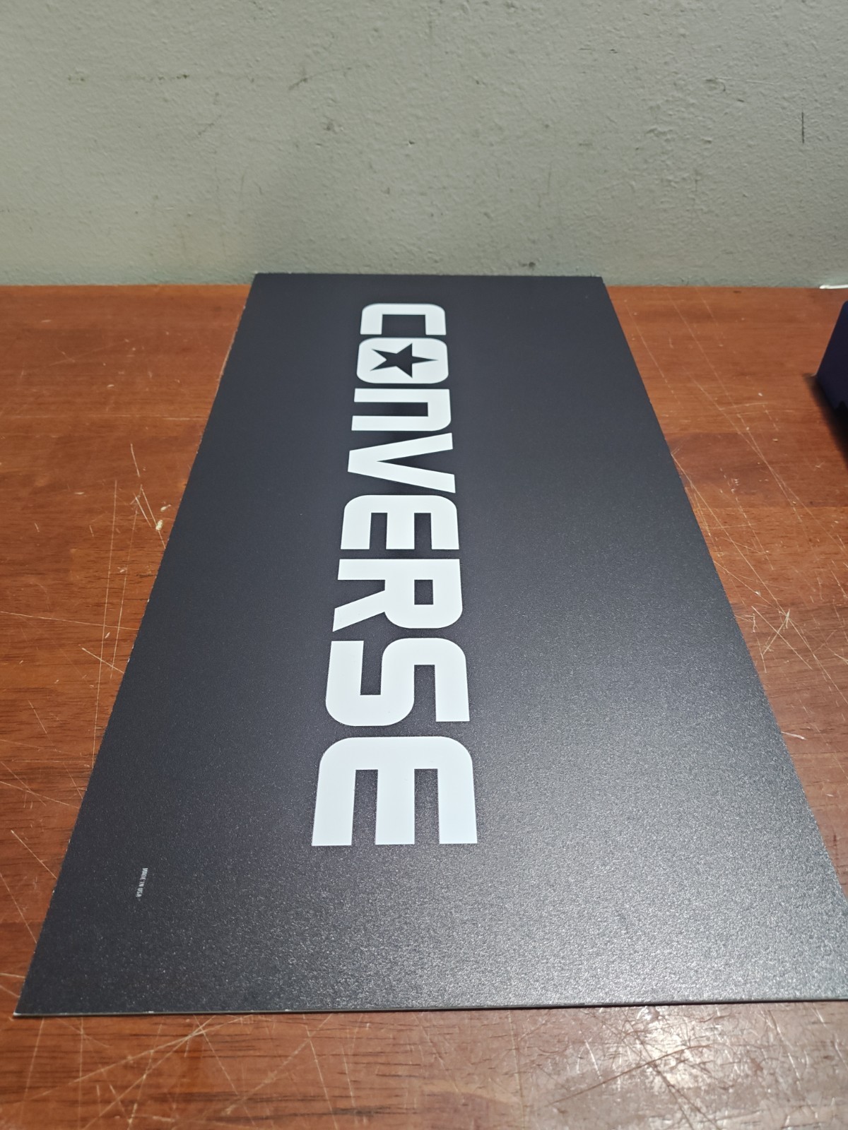 CONVERSE Shoe Store Retail Wall Hanging Sign Display Black And White 20 X 10
