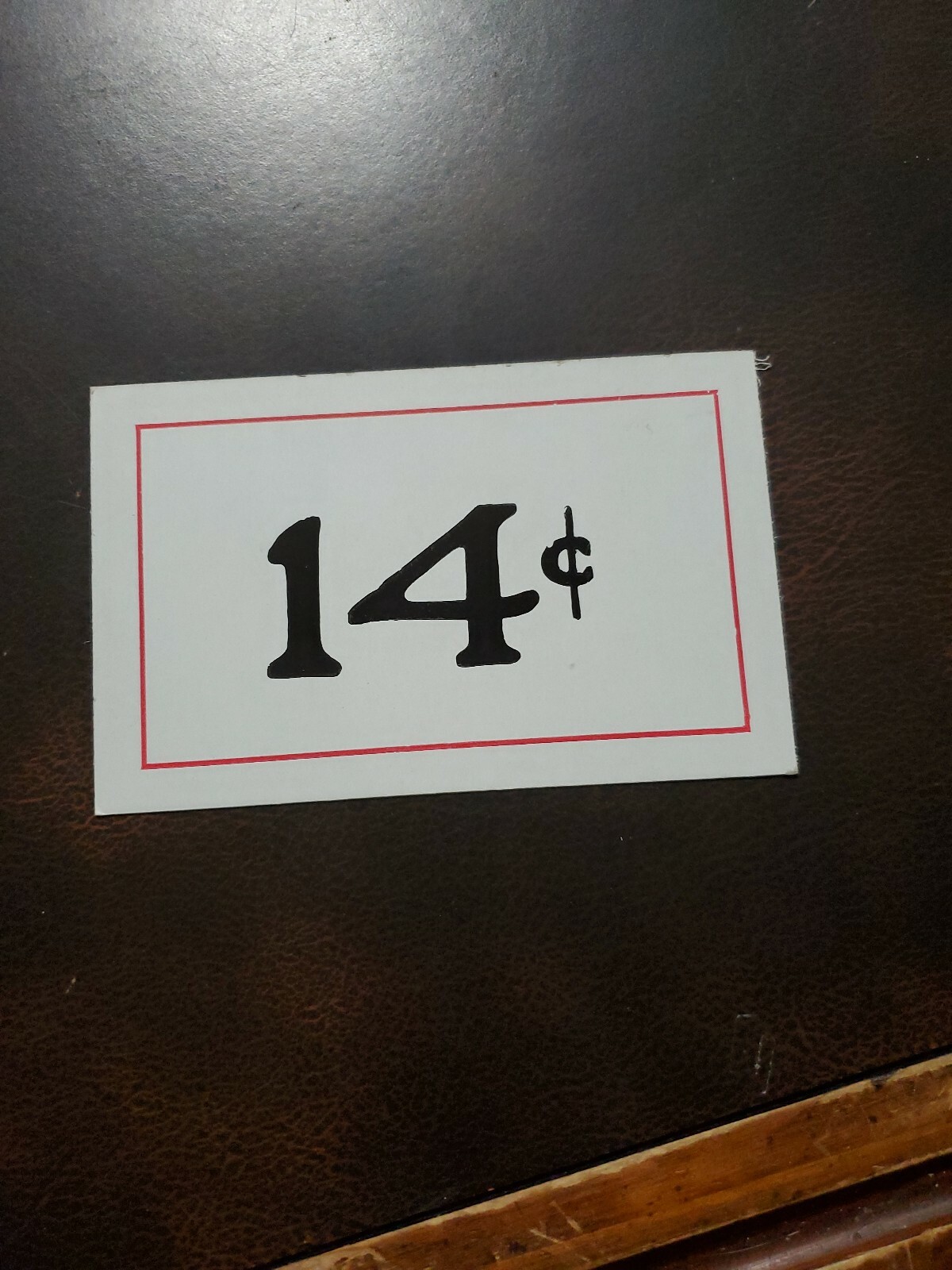 Vintage 14c Double Sided 1940s unmarked WOOLWORTH’S Store Sign 3.5 x 5.5