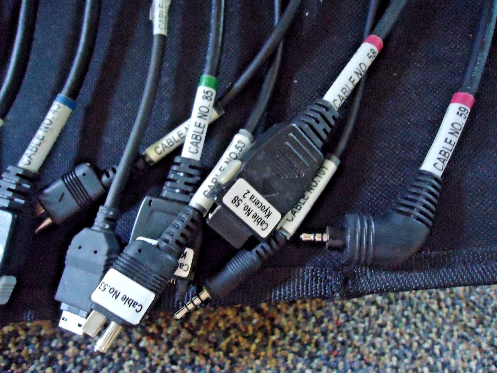 Electronic Phone Cable / Other ? Store Display Folder With 53 Cables