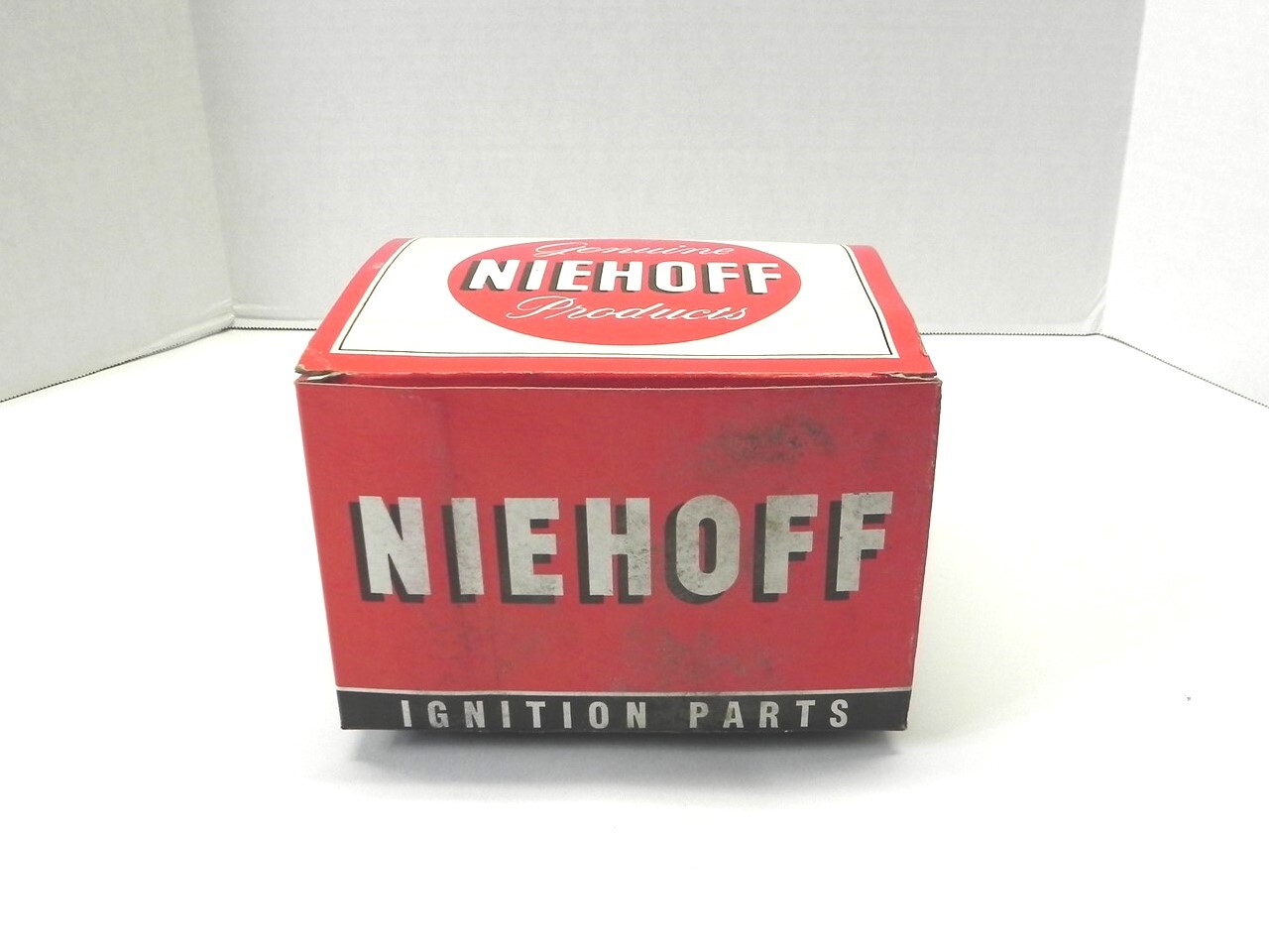 VINTAGE NIEHOFF IGNITION PARTS DISPLAY BOX *BOX ONLY* #1151 6.75″x5.75″x4.50 NEW