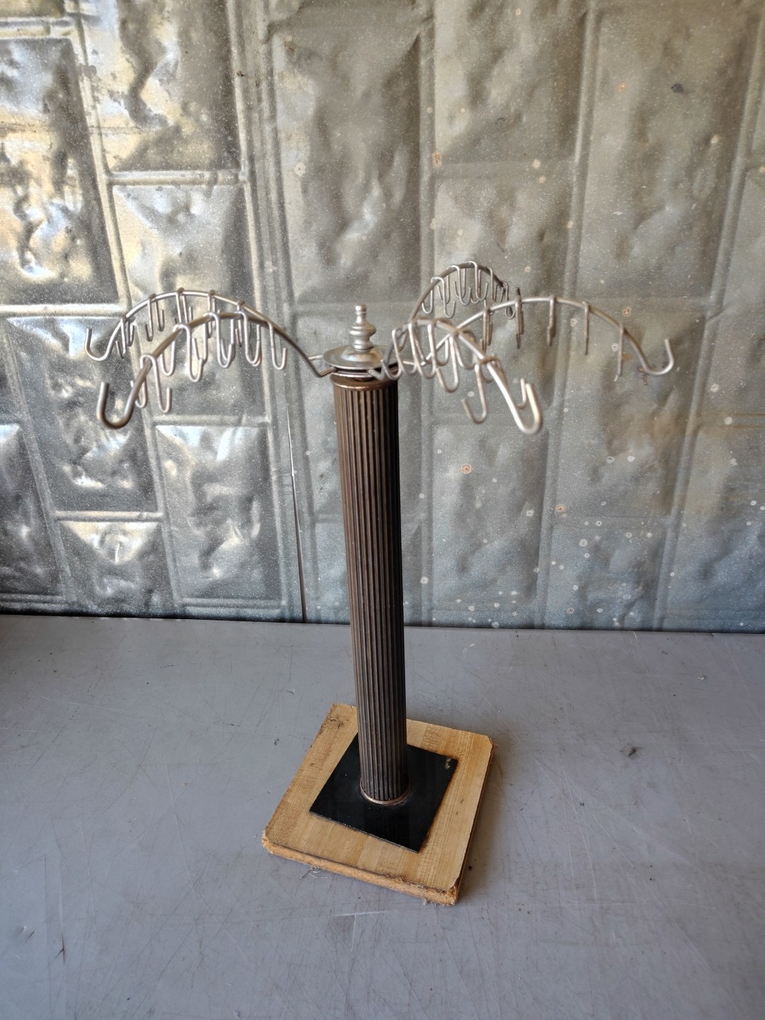 Antique Rotating Store Counter Display Stand Rack Jewelry Vintage industrial 22″
