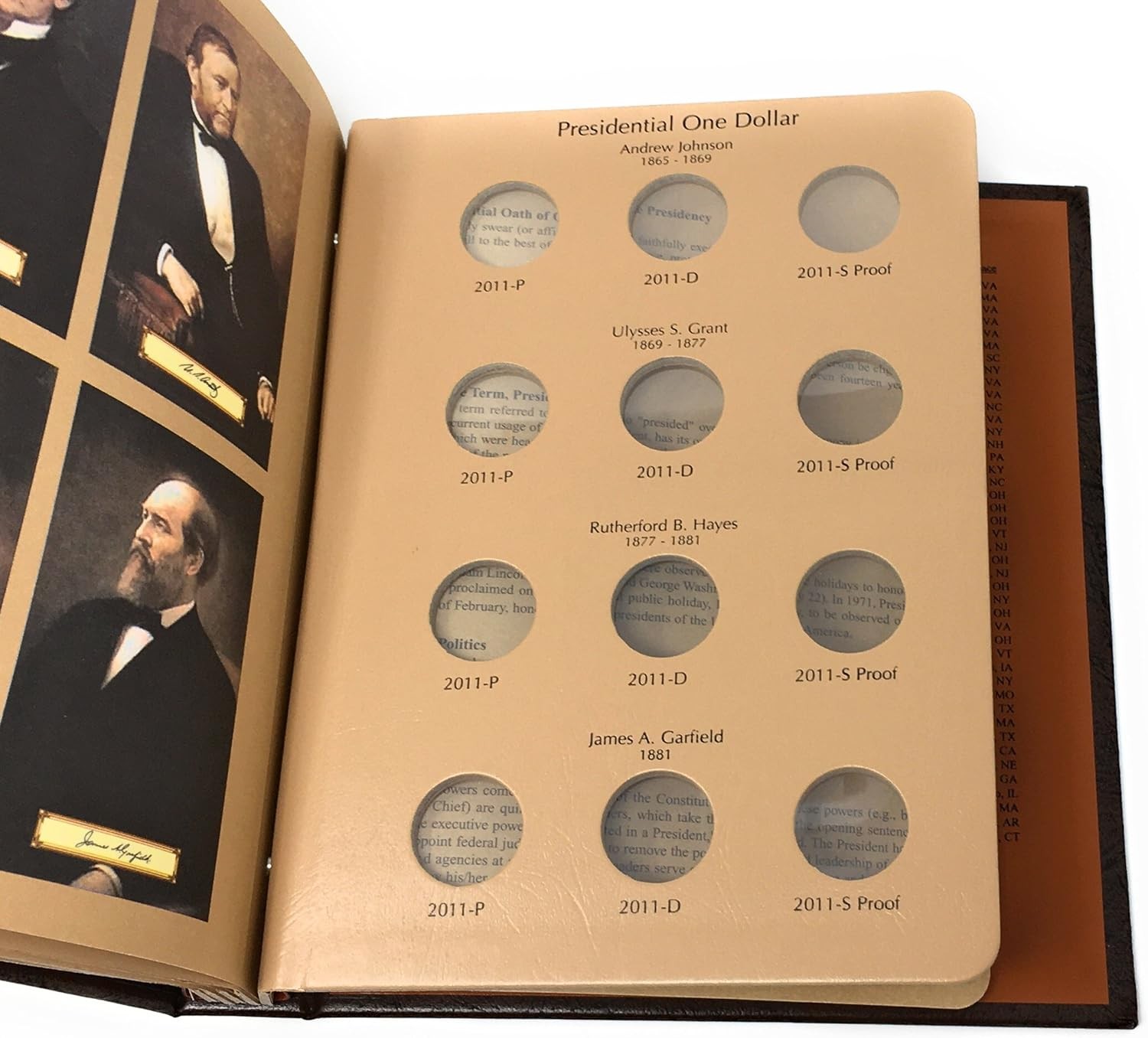 Dansco US Presidential Dollar with Album, Proofs Vol 1