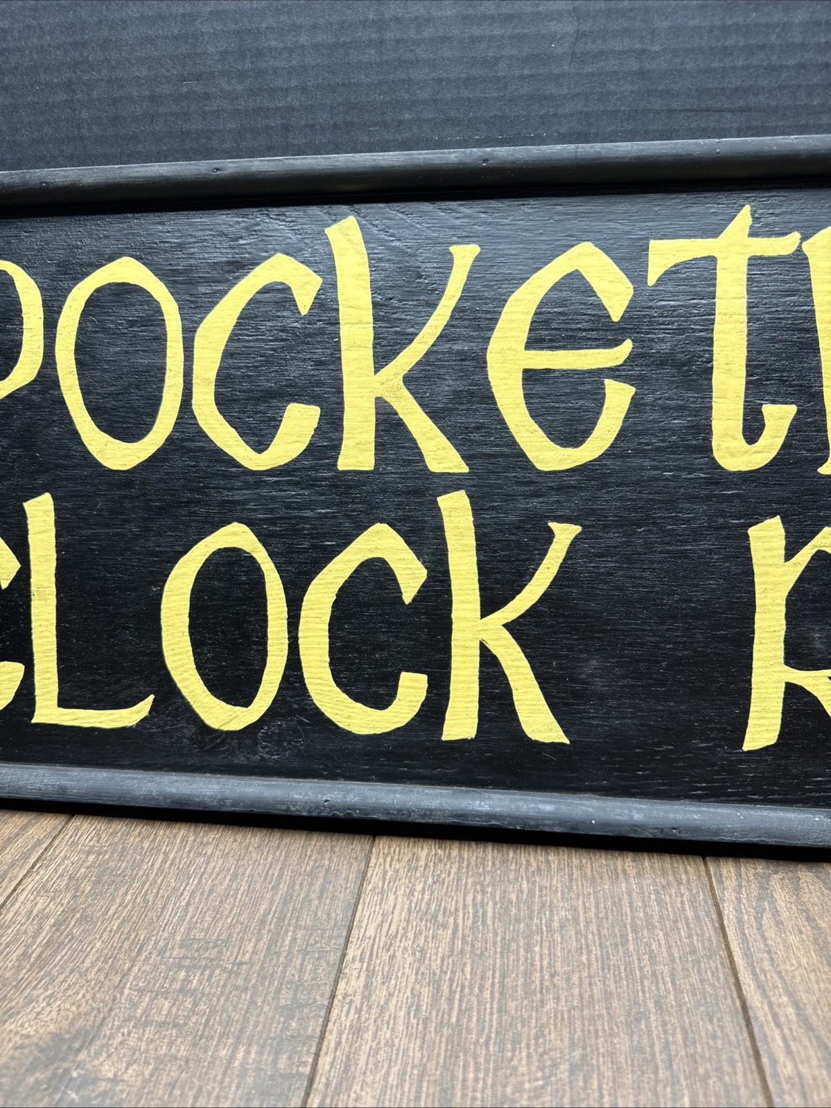 Vintage Wood – POCKET WATCH CLOCK REPAIR – STORE DISPLAY SIGN 36×12