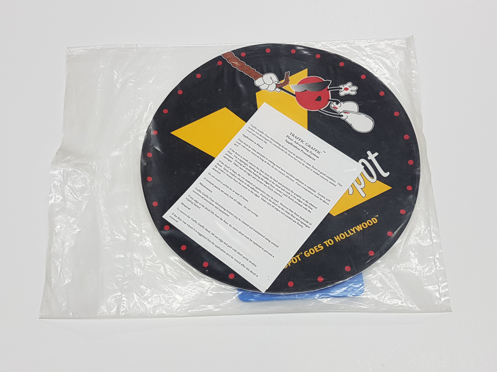 Spot Goes to Hollywood PS1 Playstation 1 Store Display Floor Sticker *Brand NEW