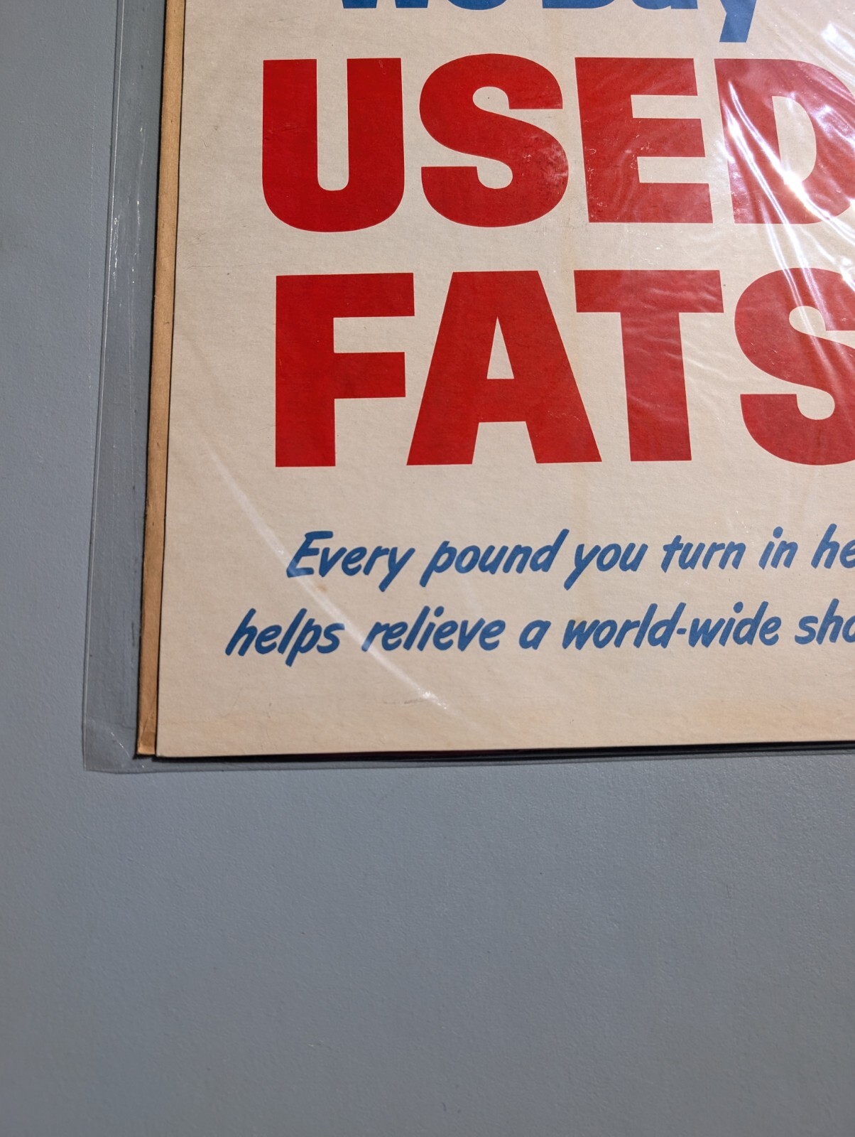 WW2 cardboard countertop display, new old stock with shipping We buy used fats 3