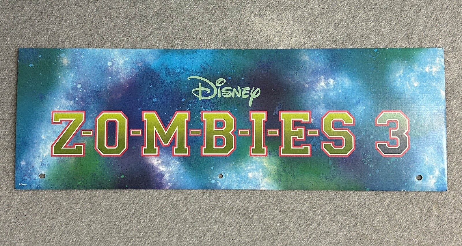 2024 Spirit Halloween Display End Cap 24″ x 8″ – Disney Zombies 3