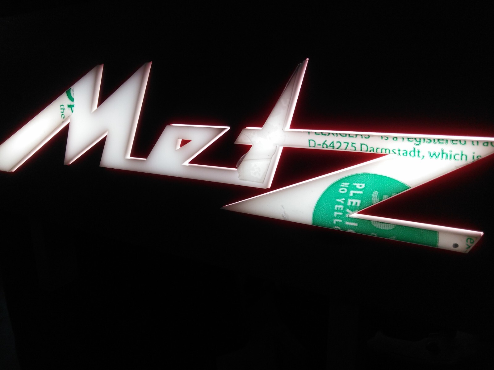 original Metz sign nos led light sign
