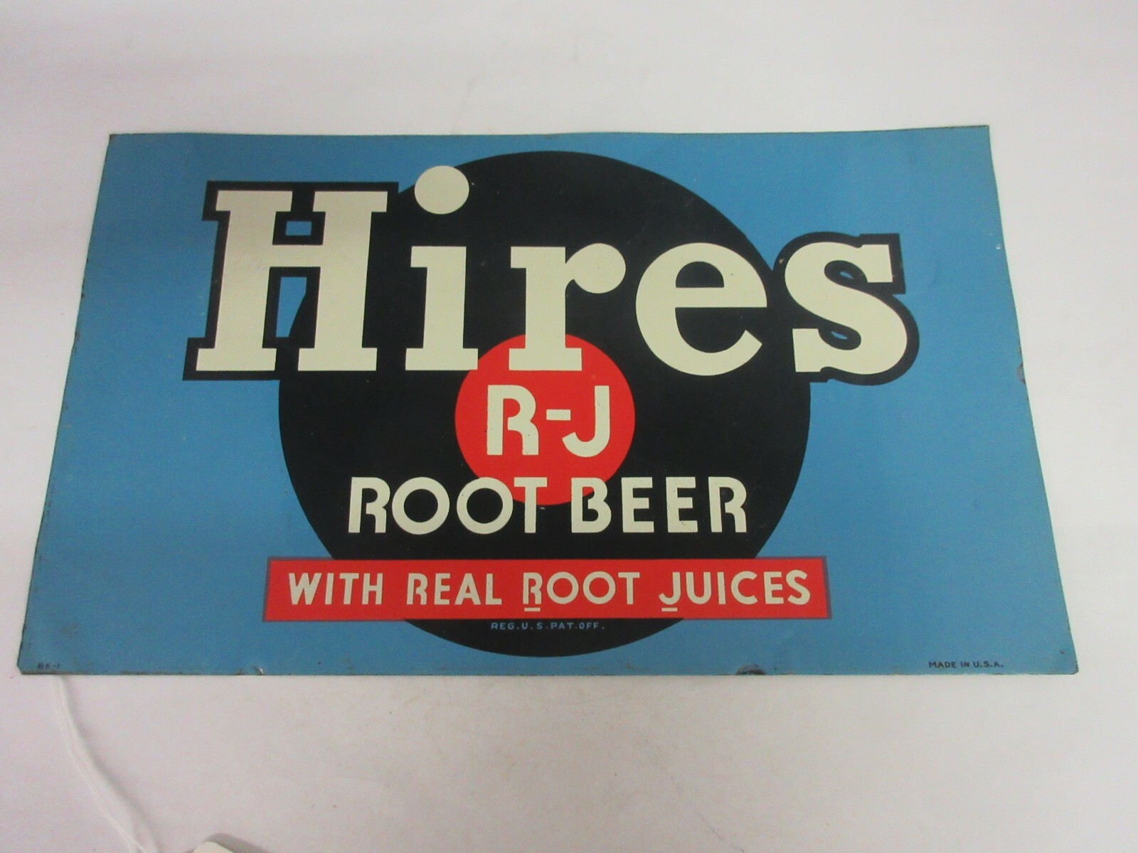 VINTAGE ADVERTISING HIRES ROOT BEER TIN SIGN STORE DISPLAY M-358