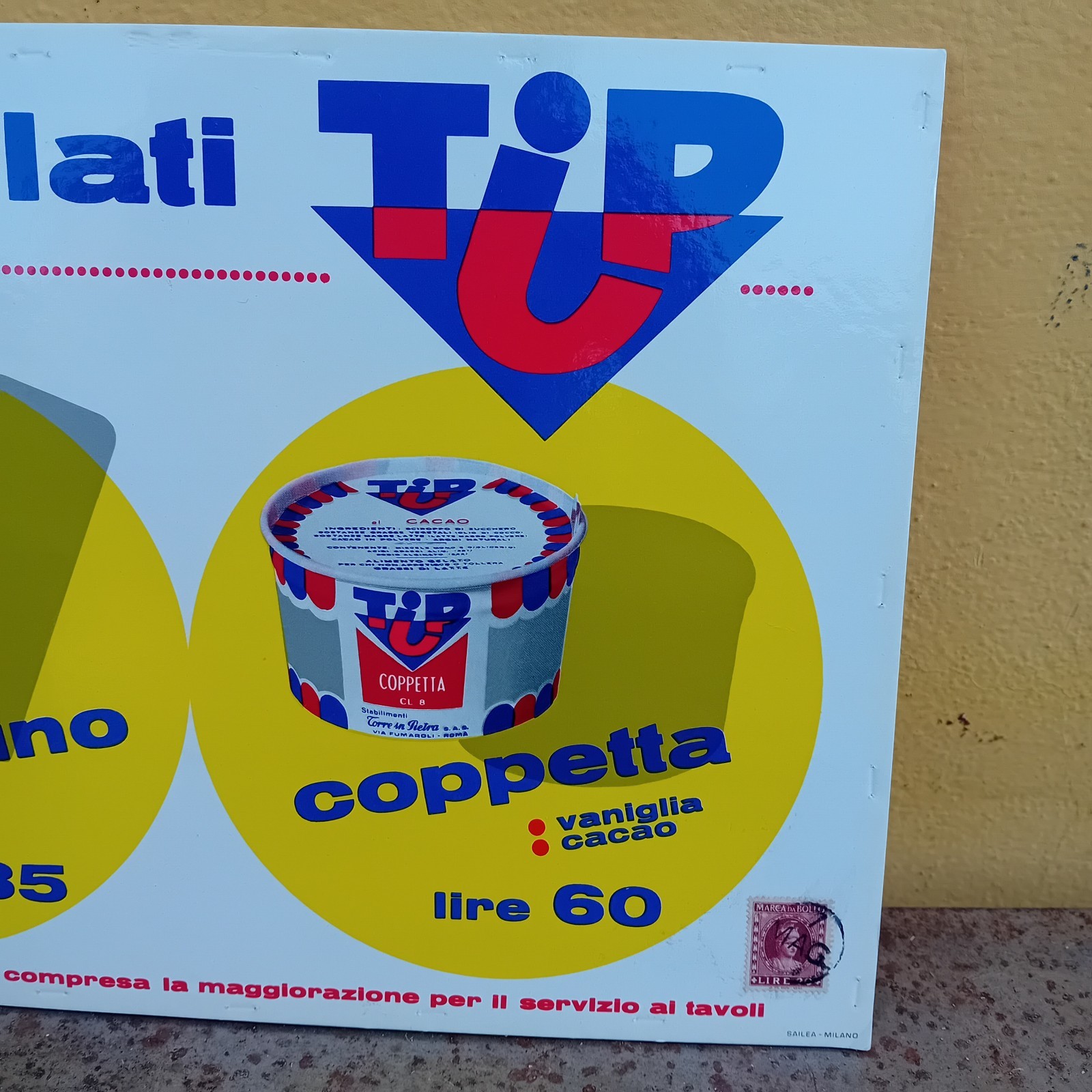 Ice Cream Cardboard Table Sign TIP