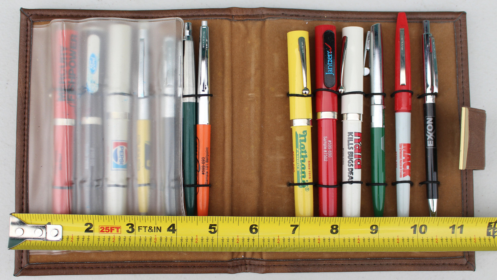 Vintage Brown & Bigelow Sheaffer Advertising Salesman Sample Kit w/ 13 Pen Ad