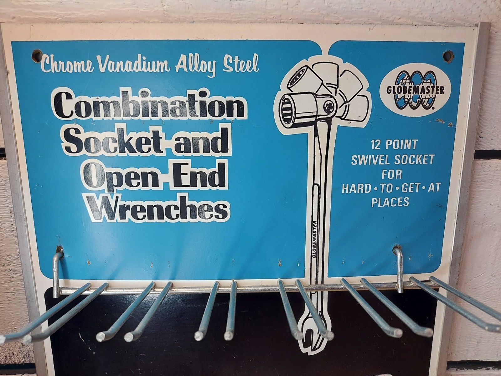 Vintage Globemaster Store Display Peg Board 15.5×12 Rare Store Wall Advertising