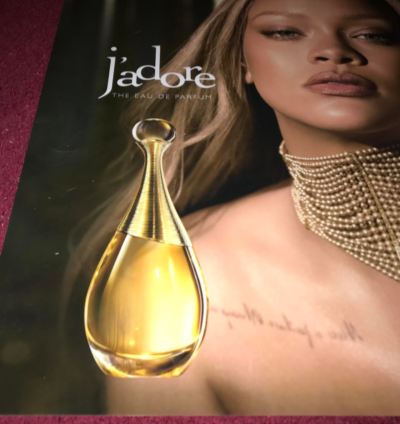 Rihanna Dior Perfume Ad J Adore PROMO SIGN Ulta Beauty Lover Gift Rihanna Fan