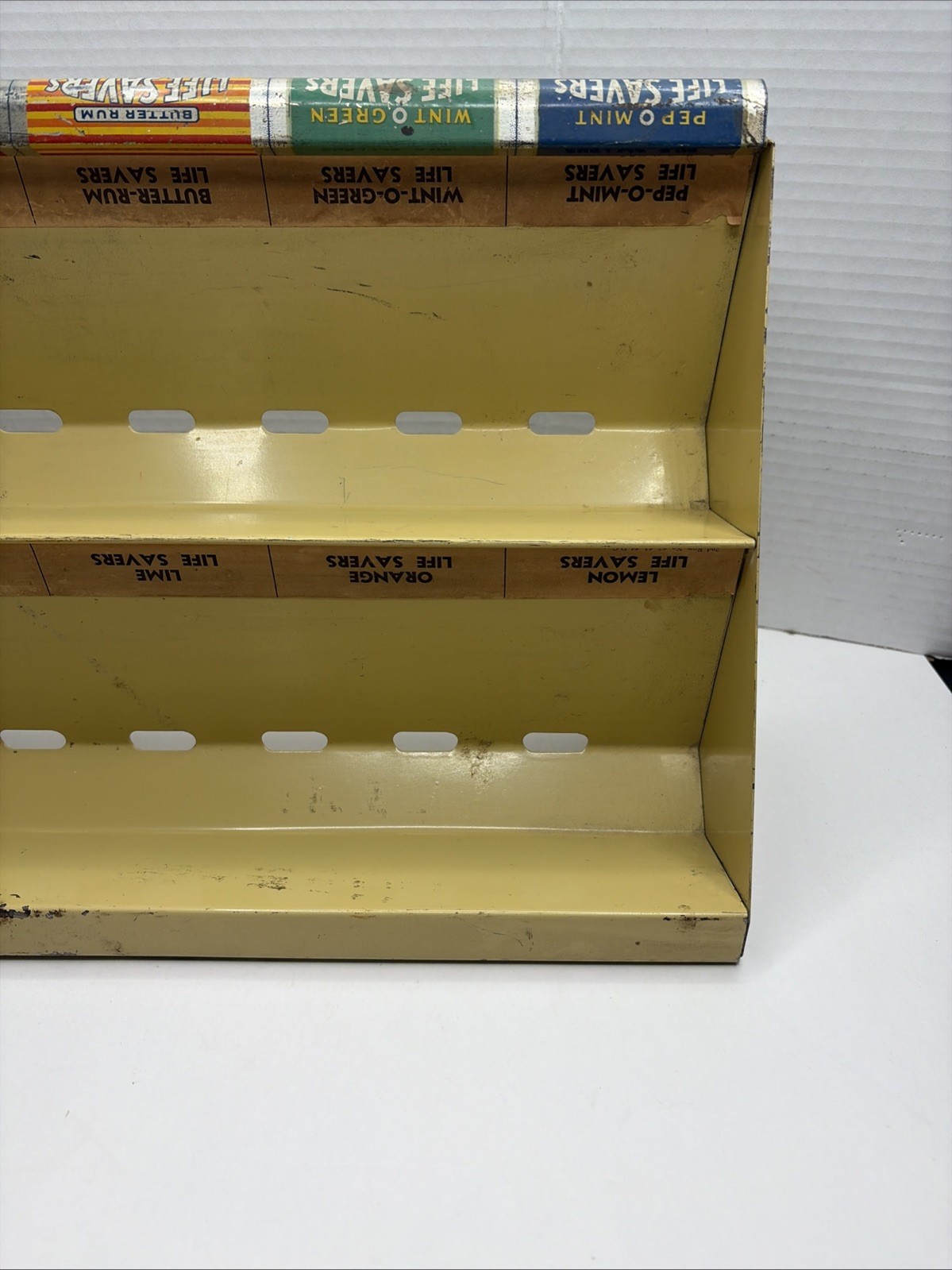 Vintage Life Savers Candy Sign Store Display Rack 1930’s Country Store Flavors