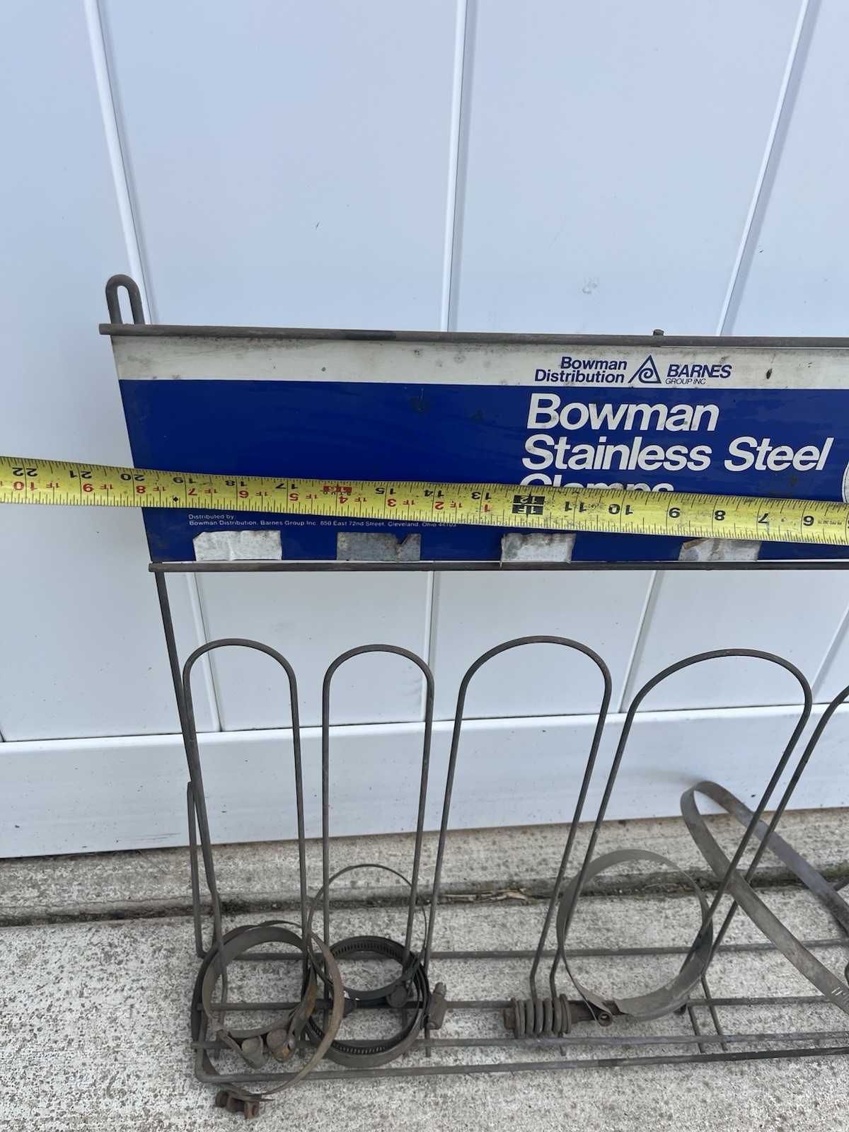 vtg bowman clamp advertising display 20” Gas & Oil Automotive Tractor