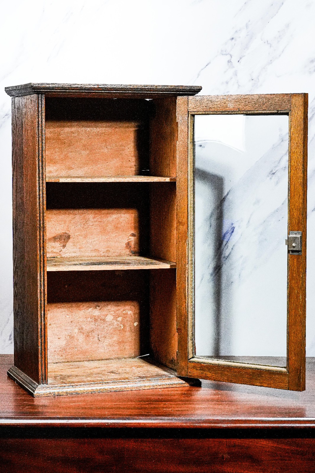 Rare Original Hanford’s Balsam Myrrh Medicine Advertising Store Display Cabinet