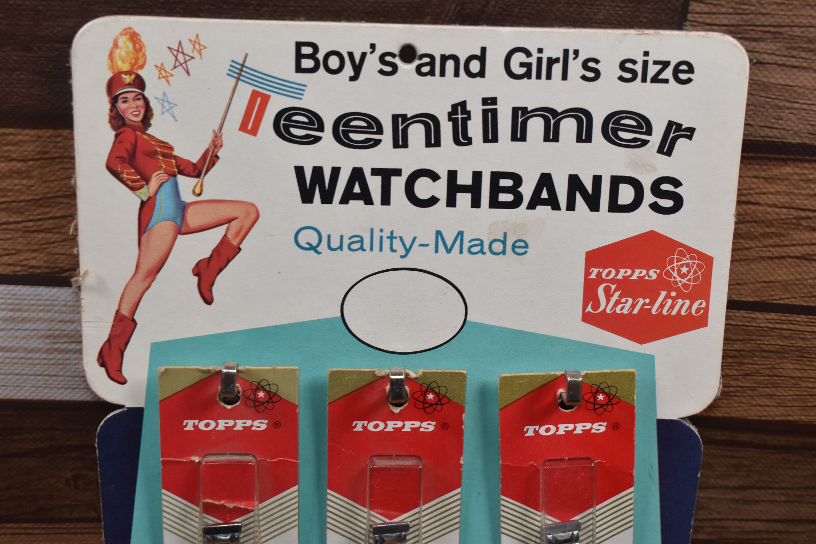 Vintage 1950s Topps Star-Line Teentimer Boys Girls Watch Bands Store Display