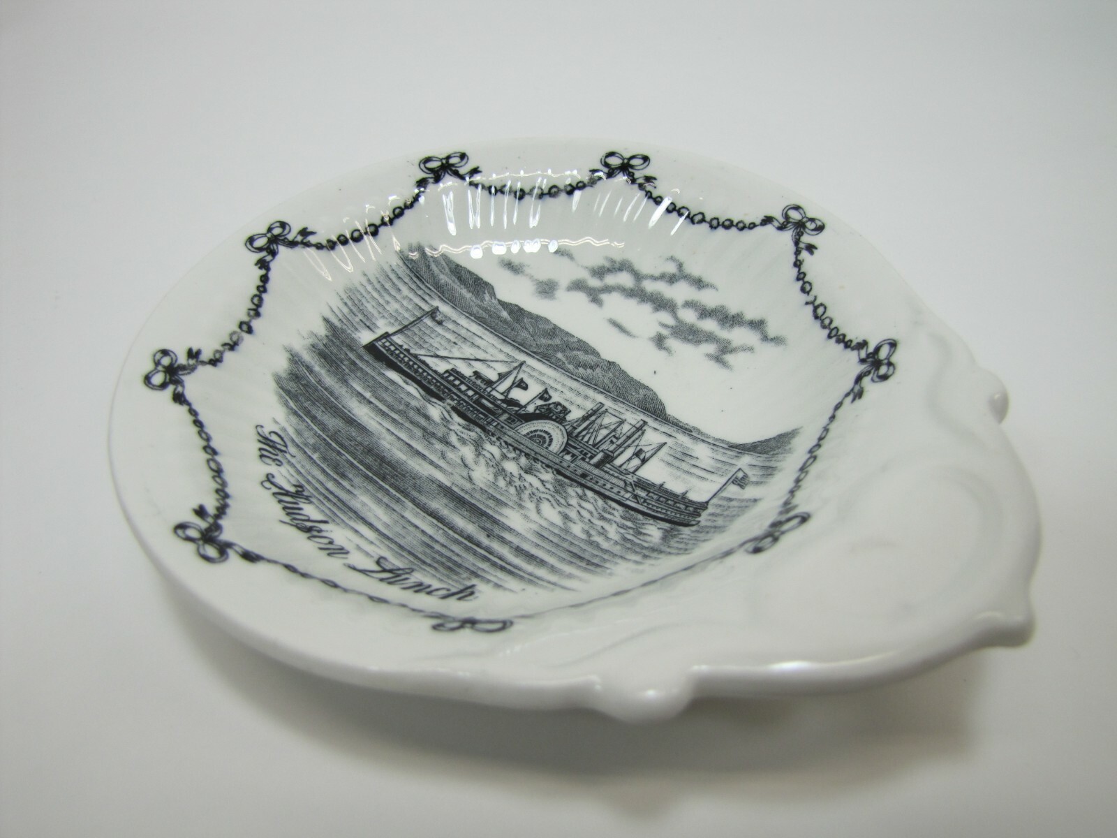 THE HUDSON LUNCH Antique Restaurantware Condiment Dish Bowl Steamboat River