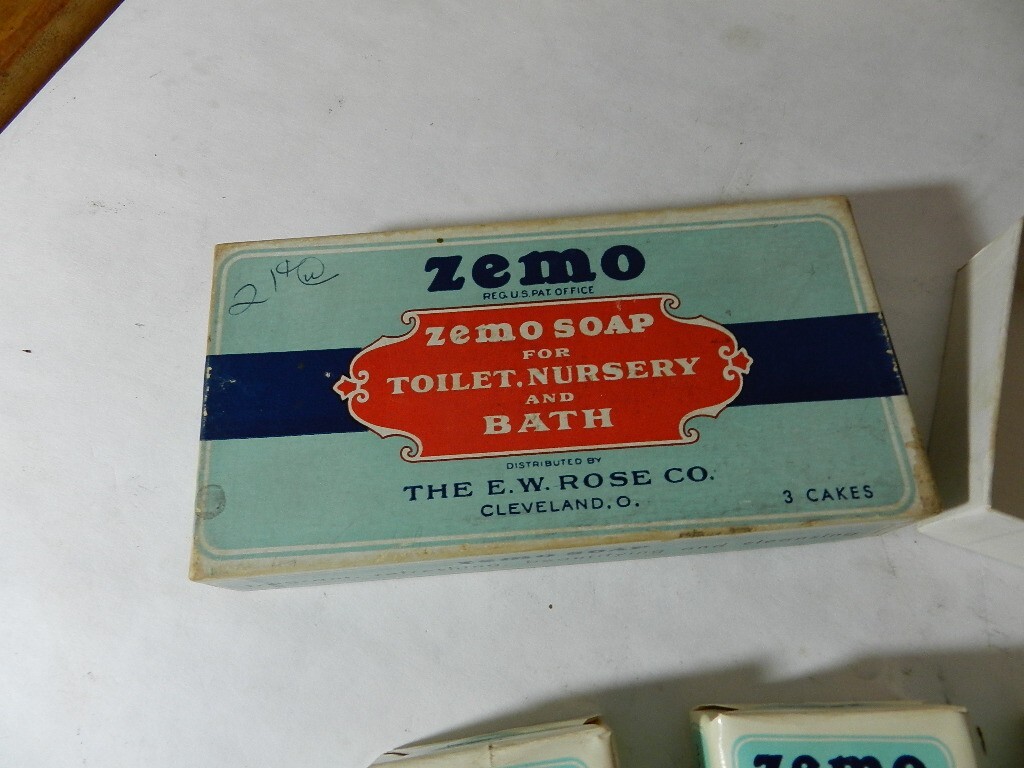 ANTIQUE 1920’S ZEMO SOAP BARS- NOS- E.W. ROSE CO.-CLEVELAND, OHIO-VINTAGE BEAUTY