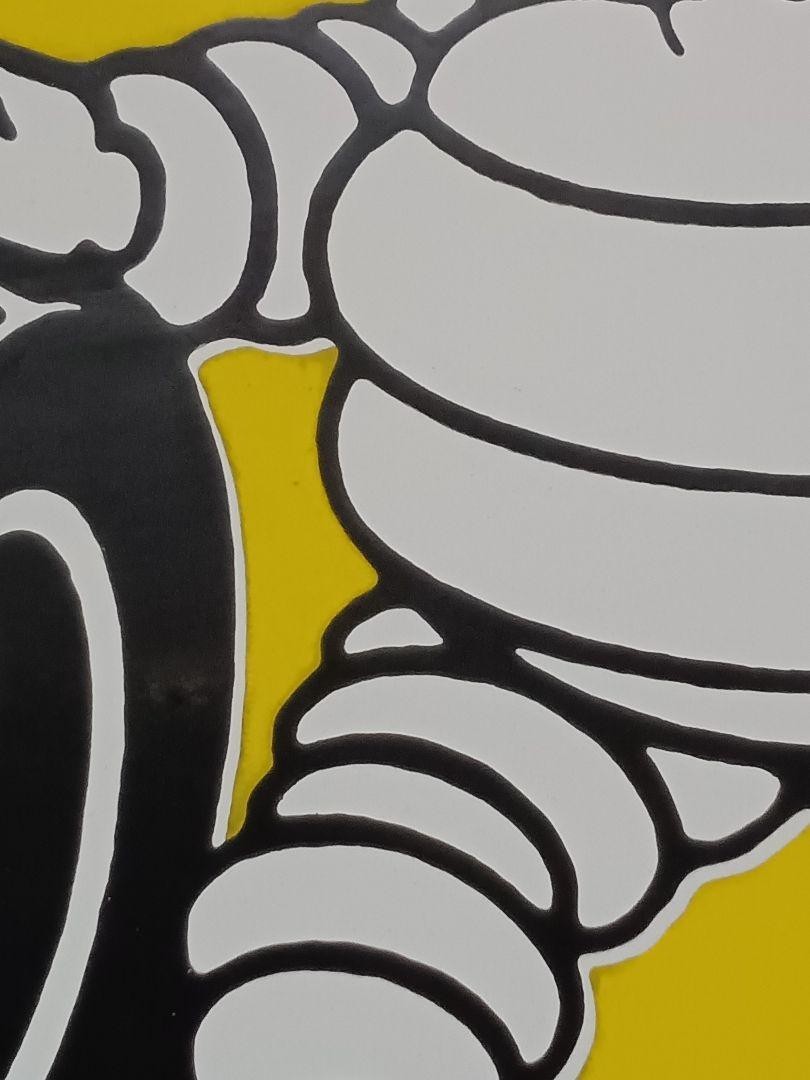 Vintage Michelin Bibendum Enamel Steel Sign 30cm Retro French Garage Wall Decor