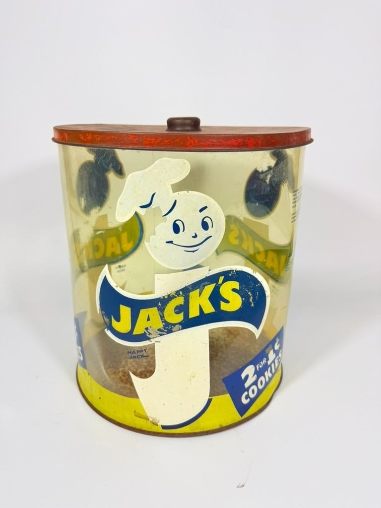 Store Display Bulk Container Jar Happy Jack’s Cookie Company Plastic 2 for 1 Cen