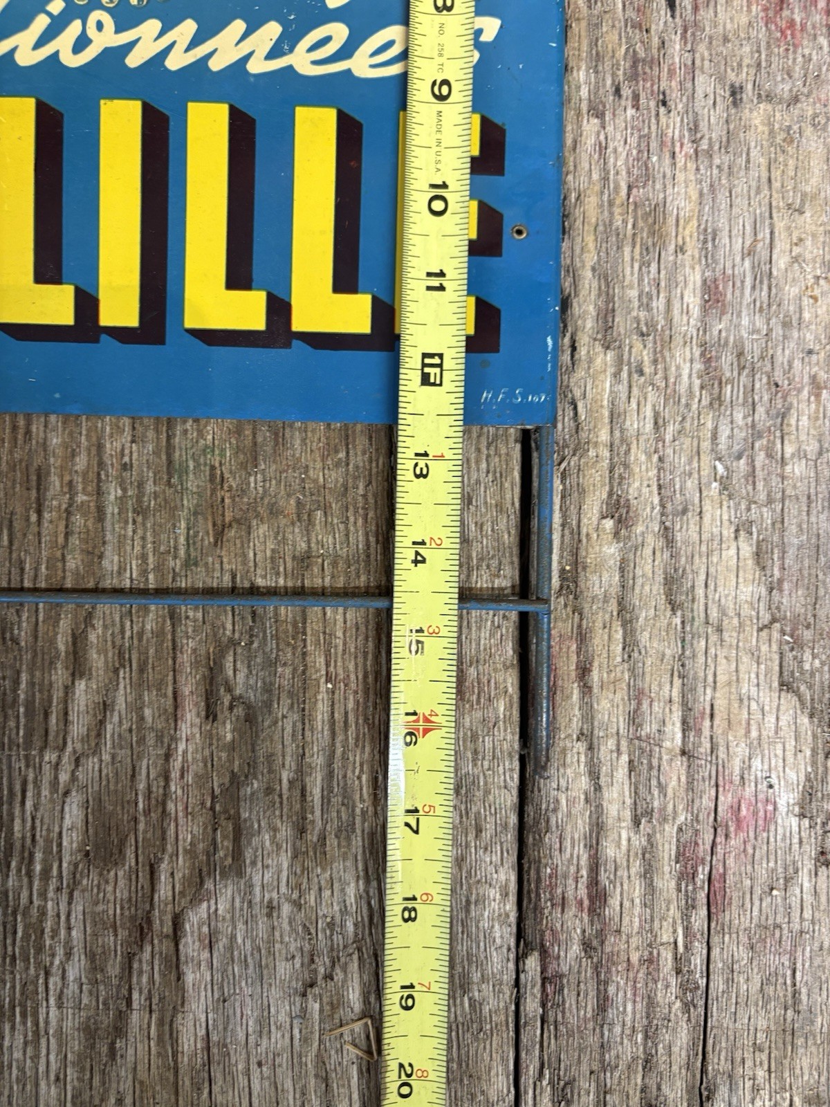 RARE Early Die Cut French Leonard Lille Seeds Advertising Display Rack Sign