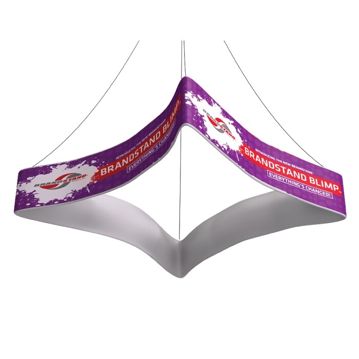 Custom Logo Advertising Concave Square Hanging Banner Trade Show Ceiling Banner